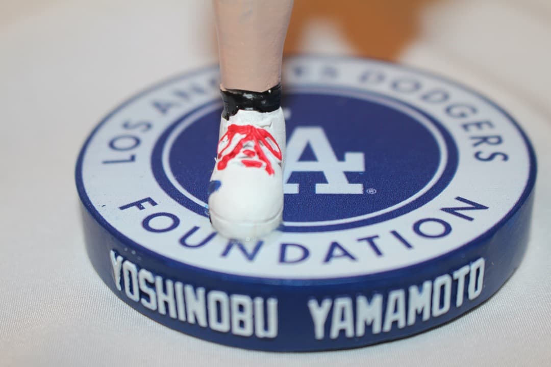 [訳あり新品2] 山本由伸選手ボブルヘッド ジャベリン（槍)2025年9月27日