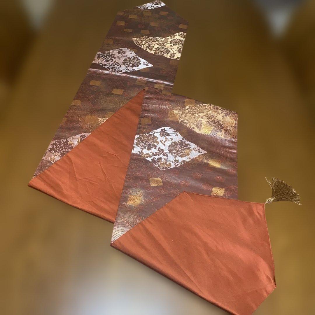 table runner 「更紗夢」　帯リメイク　正絹