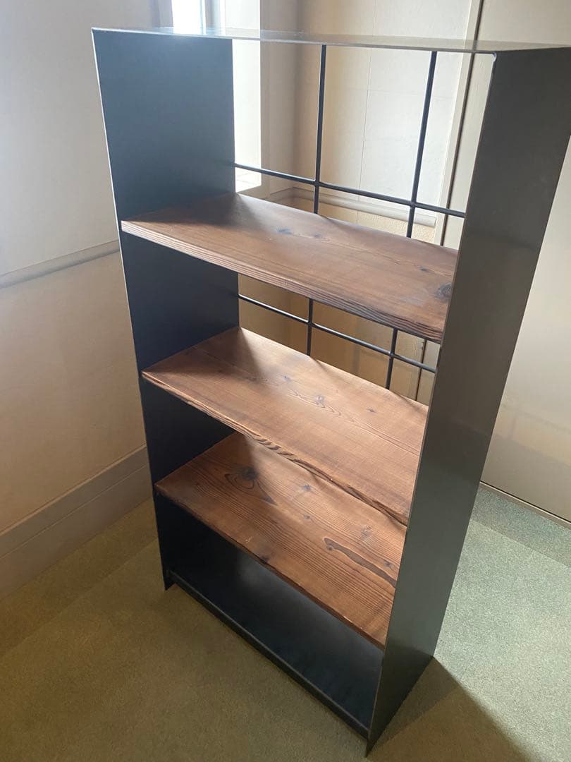 グラearlアール　アイアンシェルフ 4段 木製棚