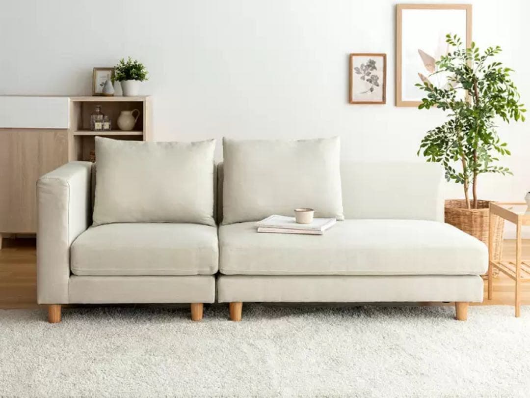 未開封 ソファ 3人掛け おしゃれ コーナーソファー ローデザイン ベージュ