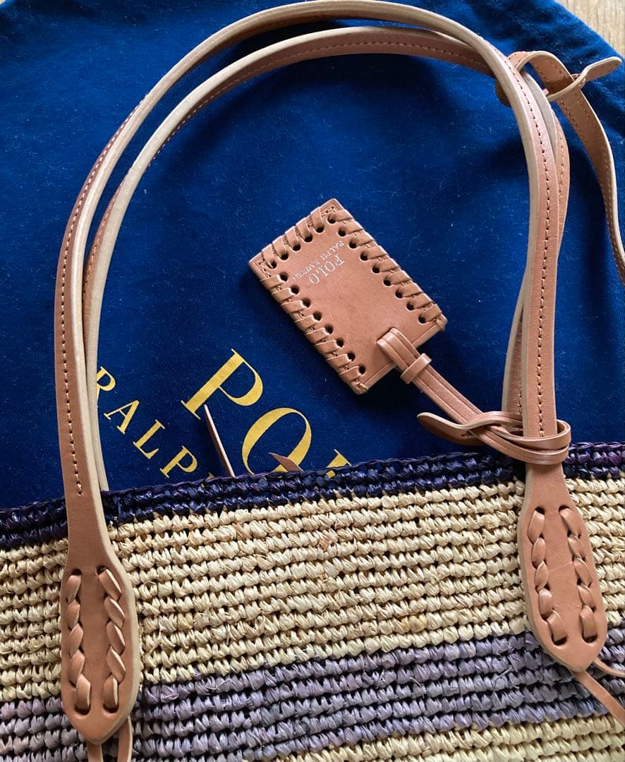 RT-60128　ポロラルフローレン　編込み かごバッグ ショップ外袋付き