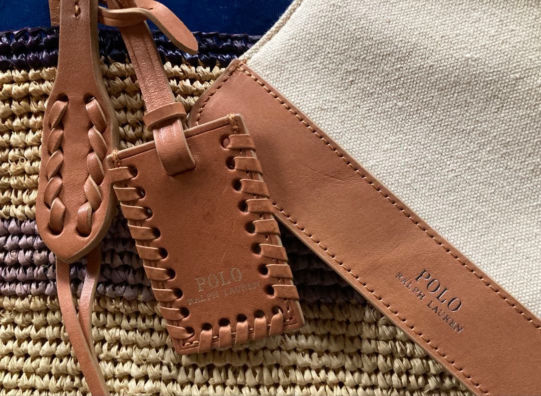 RT-60128　ポロラルフローレン　編込み かごバッグ ショップ外袋付き