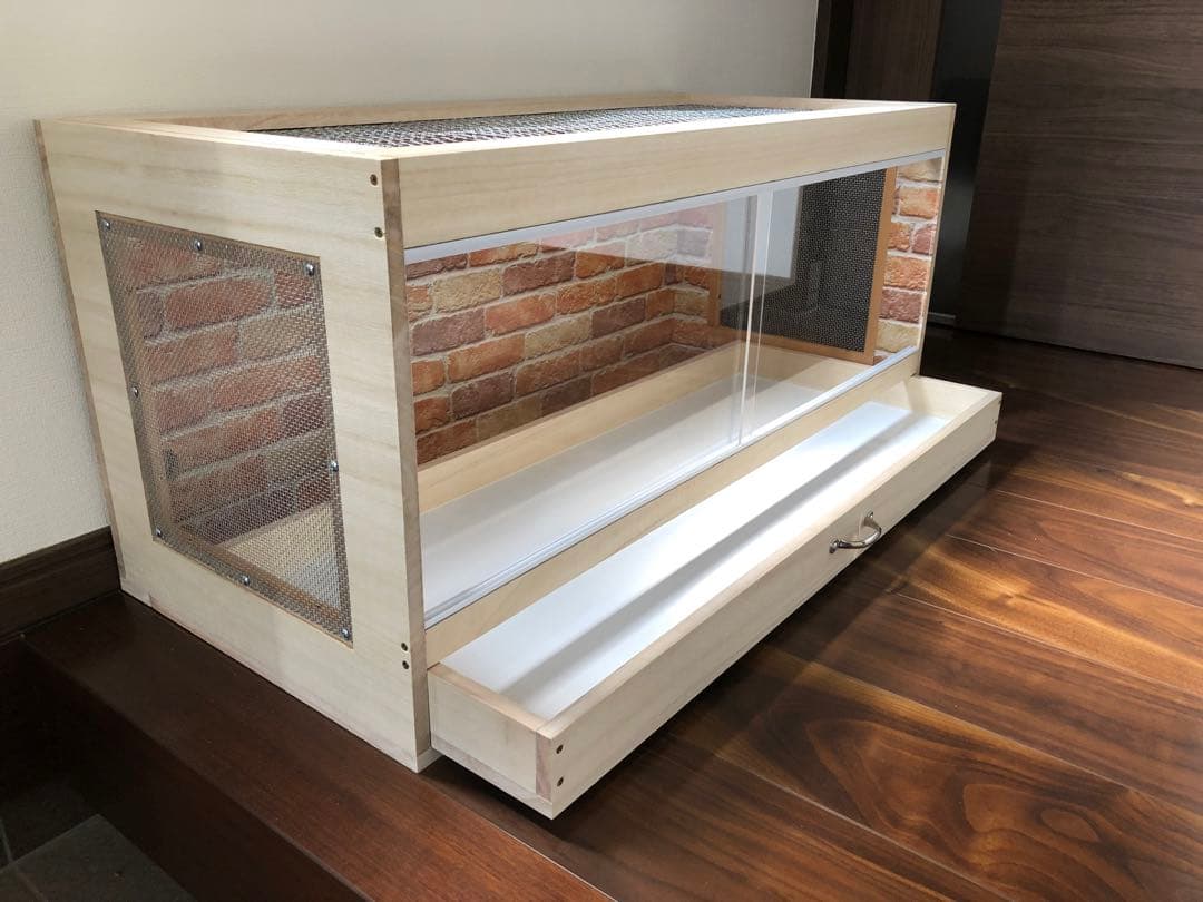 新品未使用　木製ケージ　ハリネズミ　ハムスター　小動物　爬虫類　両生類