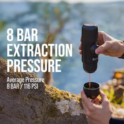 AWACACO Minipresso GR、ポータブルエスプレッソマシン、旅行用