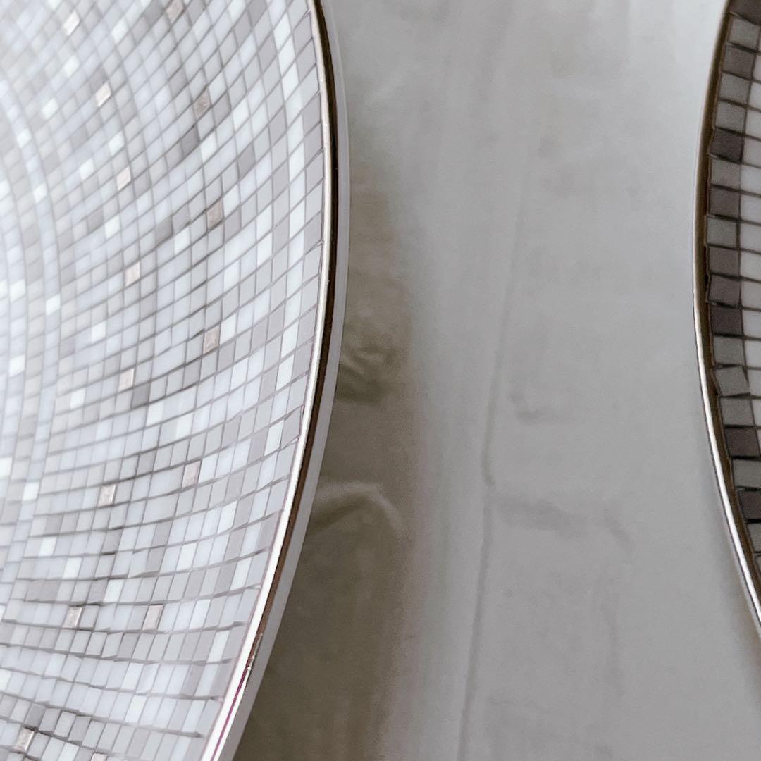 【極美品】エルメス デザートプレート　2枚セット モザイク プラチナ