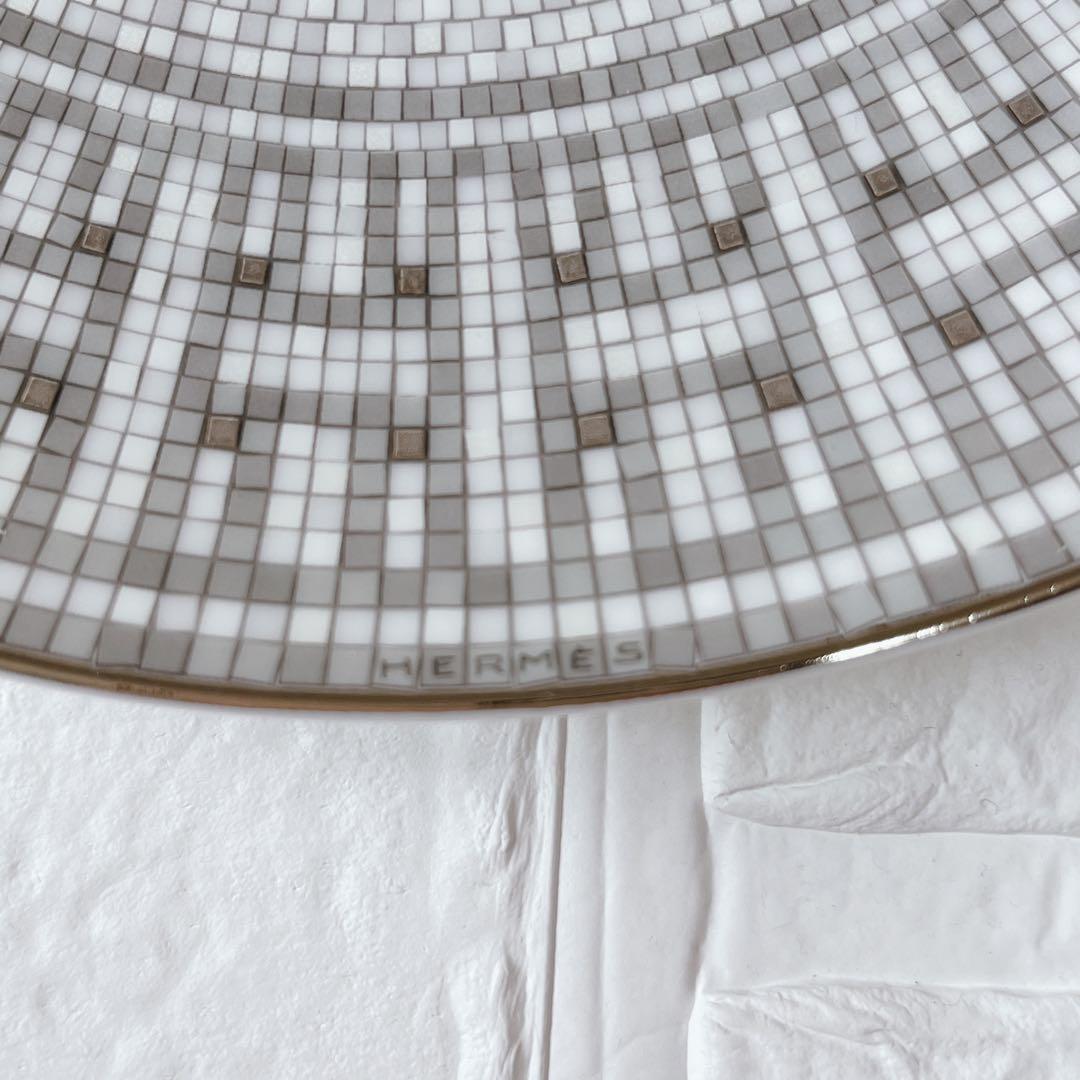 【極美品】エルメス デザートプレート　2枚セット モザイク プラチナ