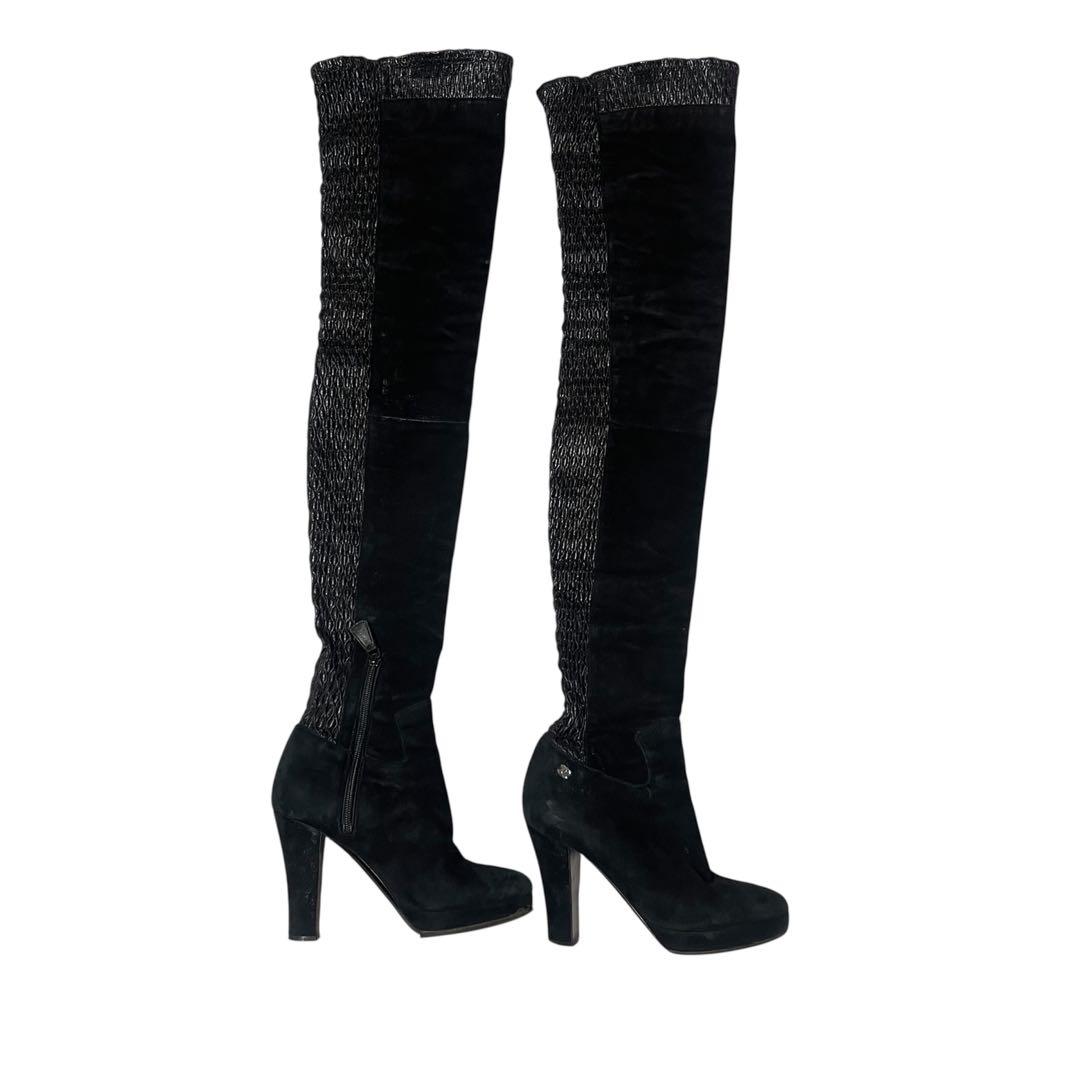 シャネル　ニーハイブーツ サイハイブーツ　36