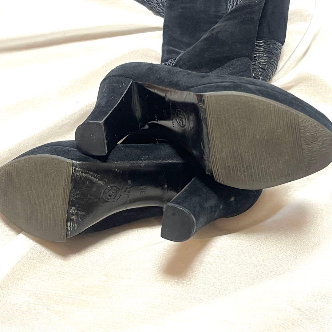 シャネル　ニーハイブーツ サイハイブーツ　36