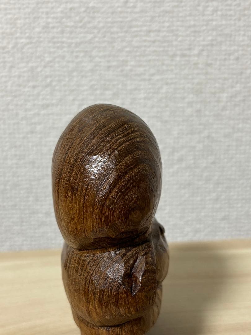 【希少】　木彫り　あとぐちさん作品　コロポックルの女の子