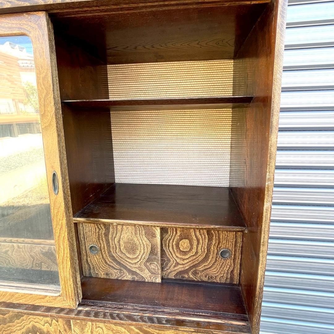 昭和レトロ 茶箪笥 茶棚 飾り棚 キャビネット 和モダン アンティーク