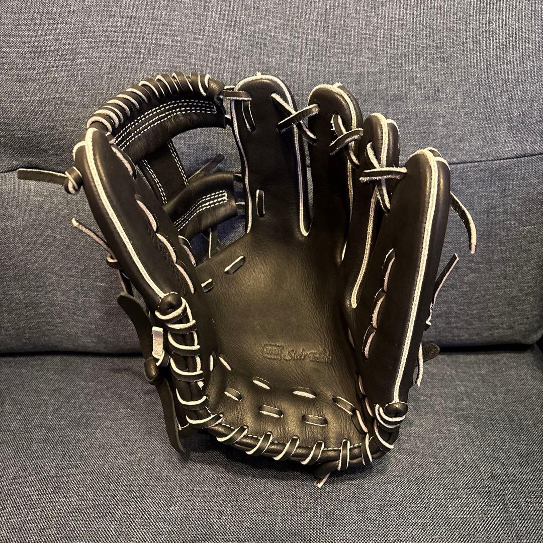 m*o様 【新品未使用】高校野球対応 ZETT 硬式用内野手用グラブ黒ブラック