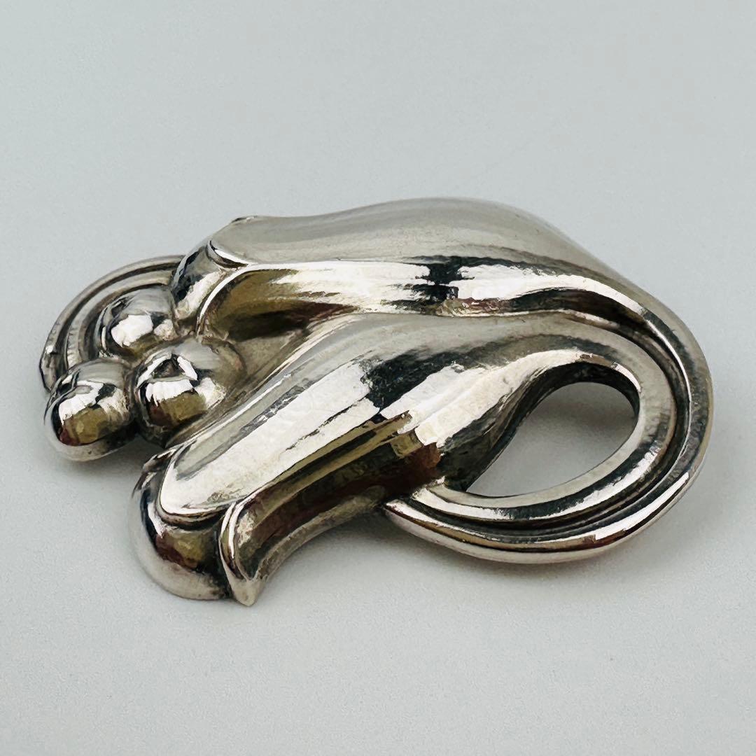 美品　ジョージジェンセン 可愛いスズラン　シルバー 花モチーフ ブローチ