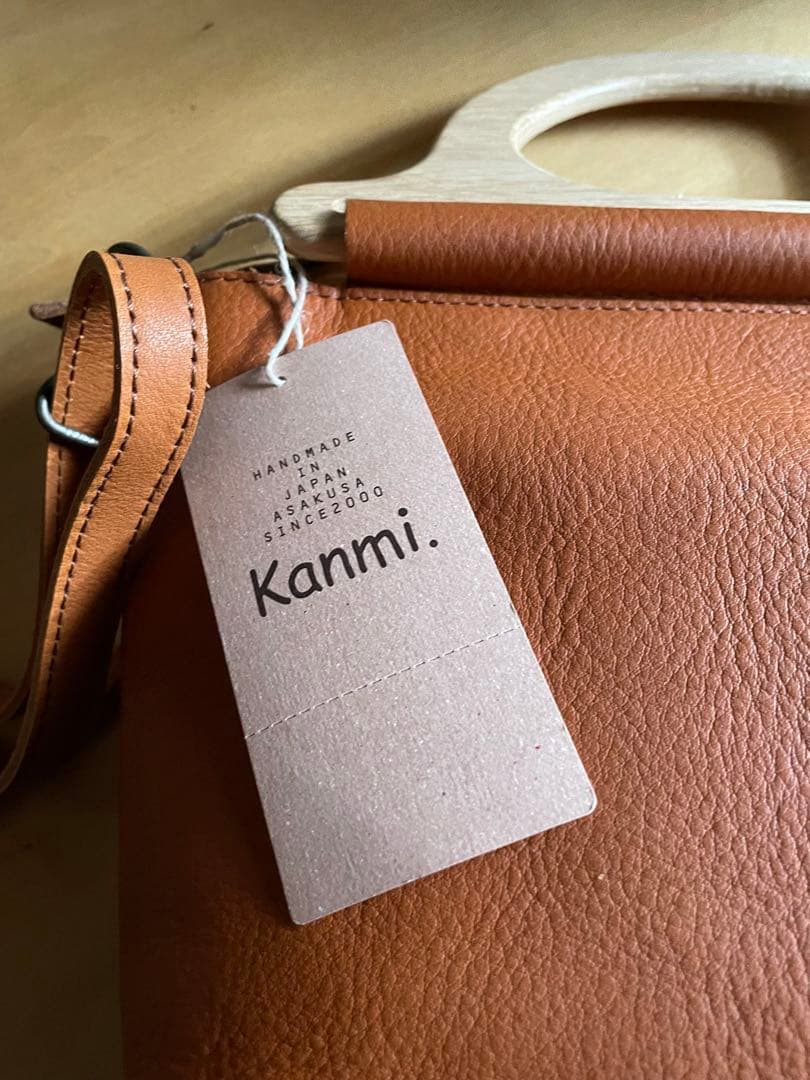 【未使用品】浅草革小物Kanmi. カンミ2wayレザーショルダーバッグブラウン
