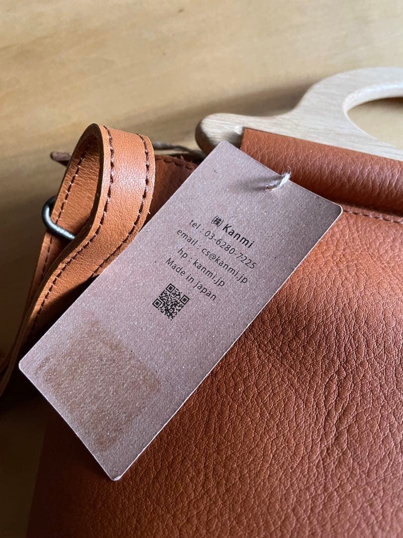 【未使用品】浅草革小物Kanmi. カンミ2wayレザーショルダーバッグブラウン