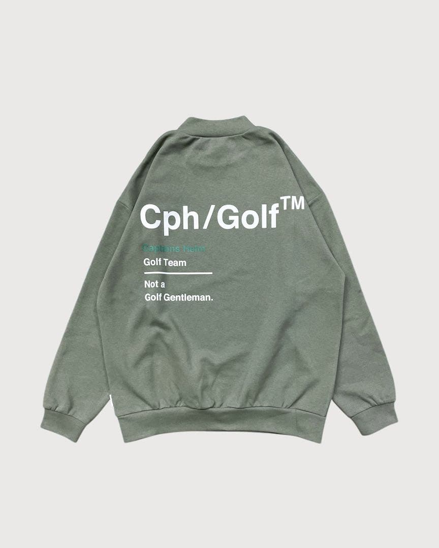 サイドハーフジップモックネックシャツ　XL