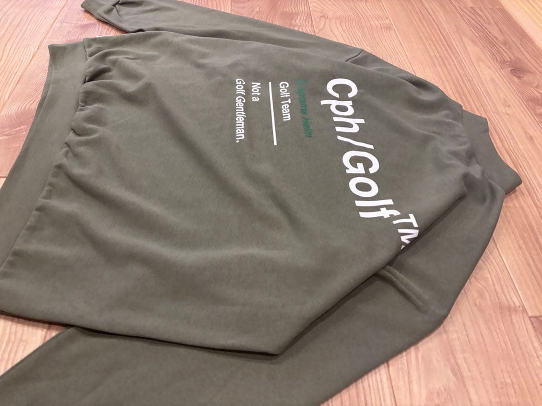 サイドハーフジップモックネックシャツ　XL