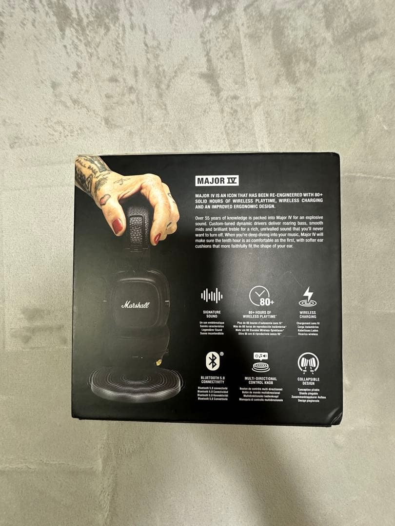 サ*ト様 Marshall MAJOR IV ワイヤレスヘッドフォン ブラック