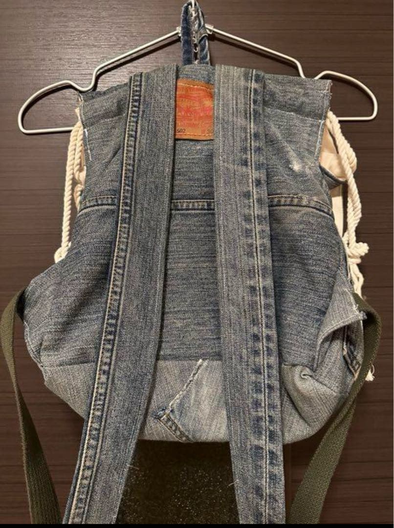 デニムリメイクダメージデニム✖️camoflagebackpack