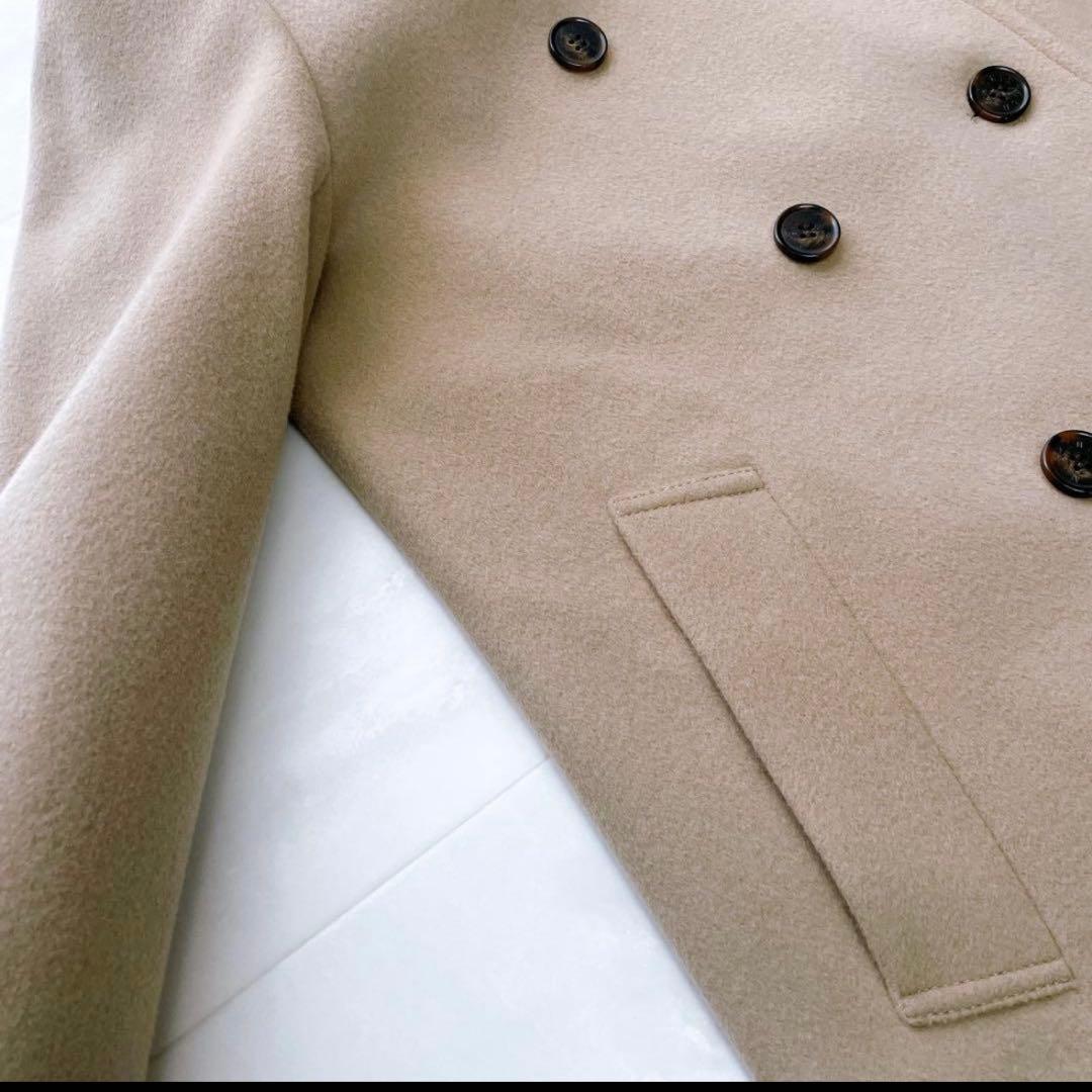 極美品✨近年 マッキントッシュ ウールカシミヤ ピーコート ロゴボタン キャメル