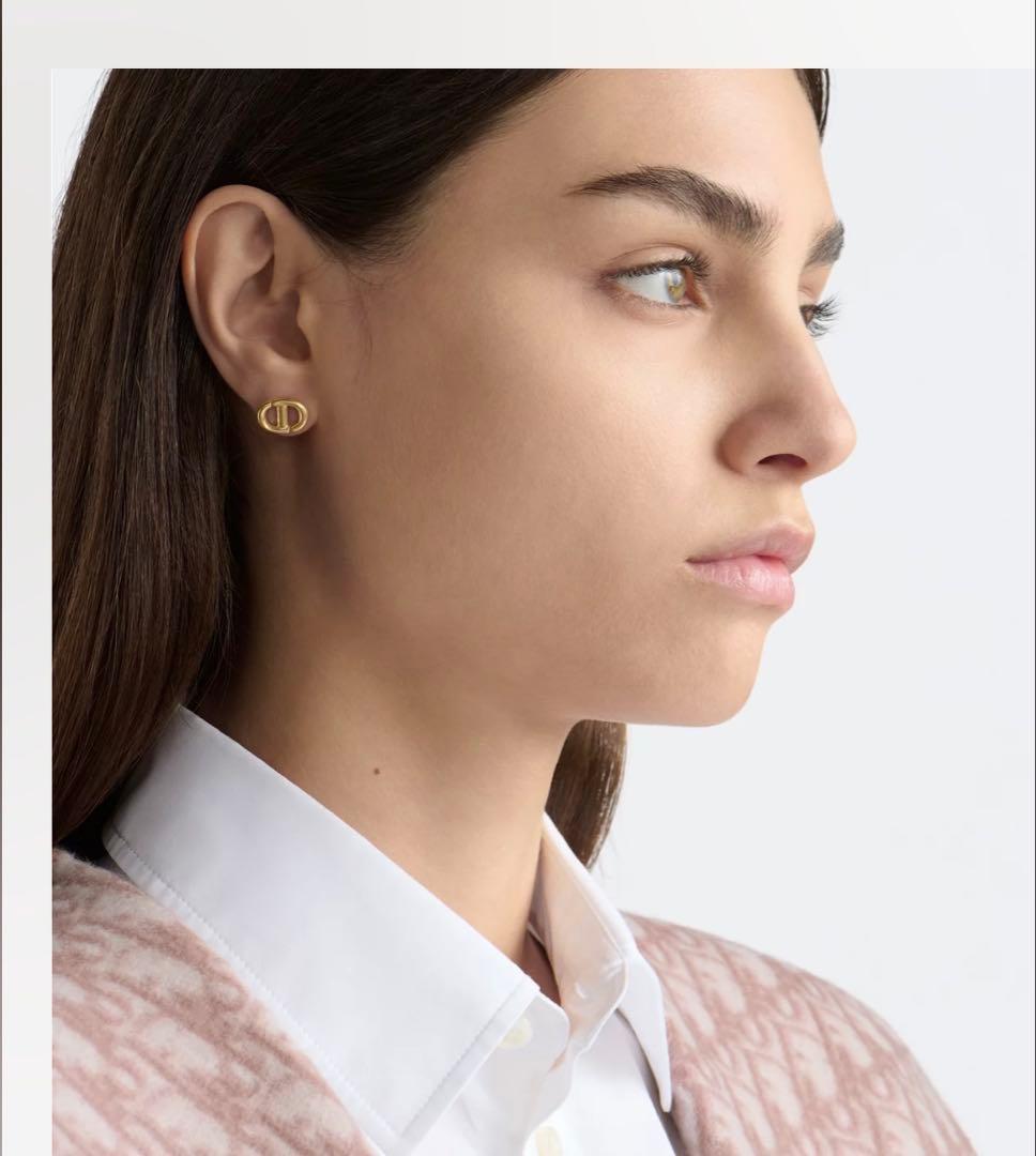 【確実正規品】Dior CD Navy スタッドピアス 片耳 ディオール 箱付き