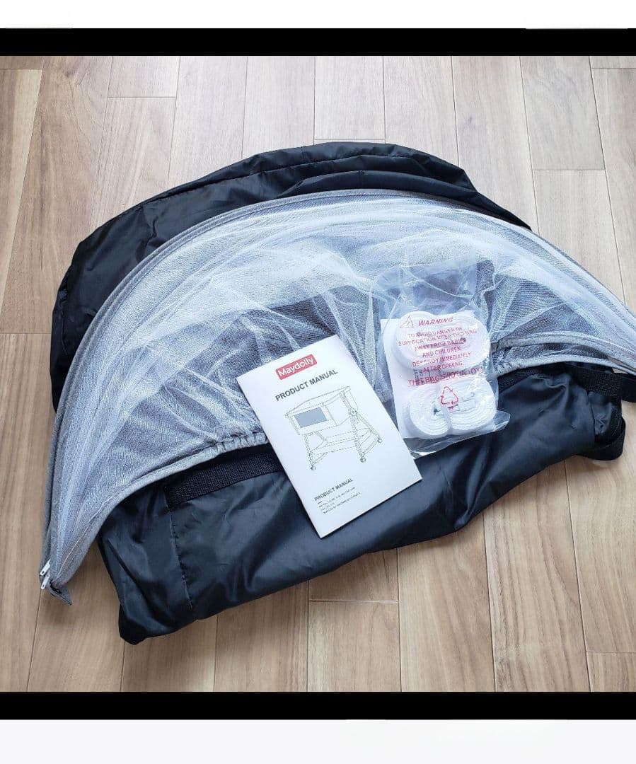 【美品】maydolly hzdmj 折り畳み式ベビーベッド　移動式