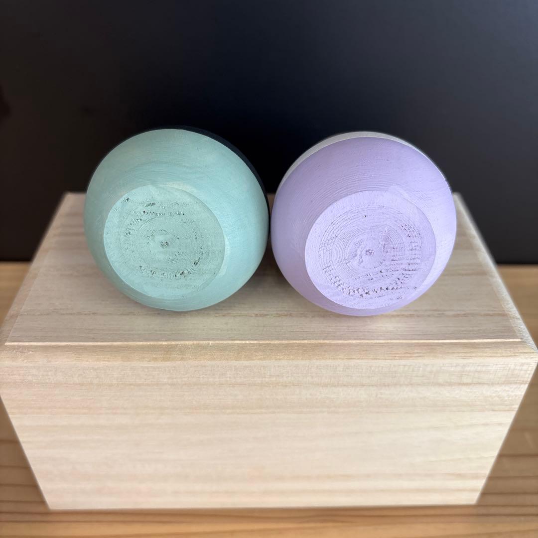 ねこマトリョーシカ　木製　白黒