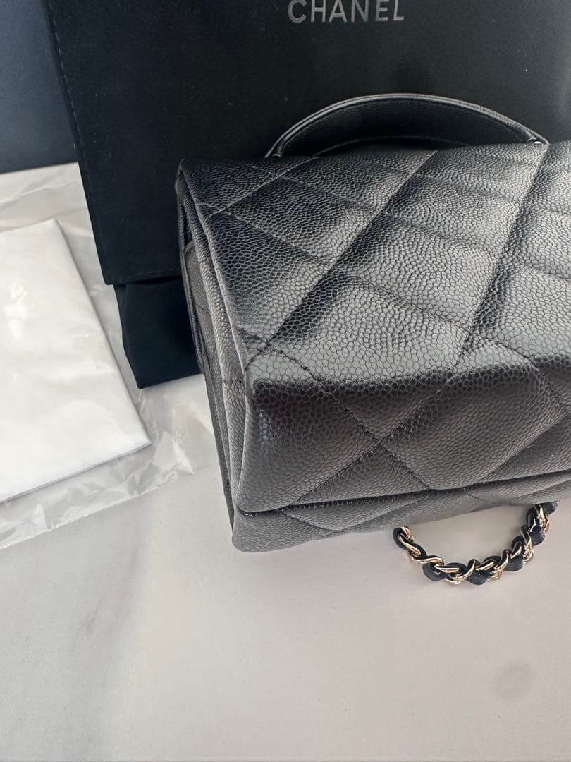 【極美品】シャネル トップハンドル ミニマトラッセ キャビアスキン