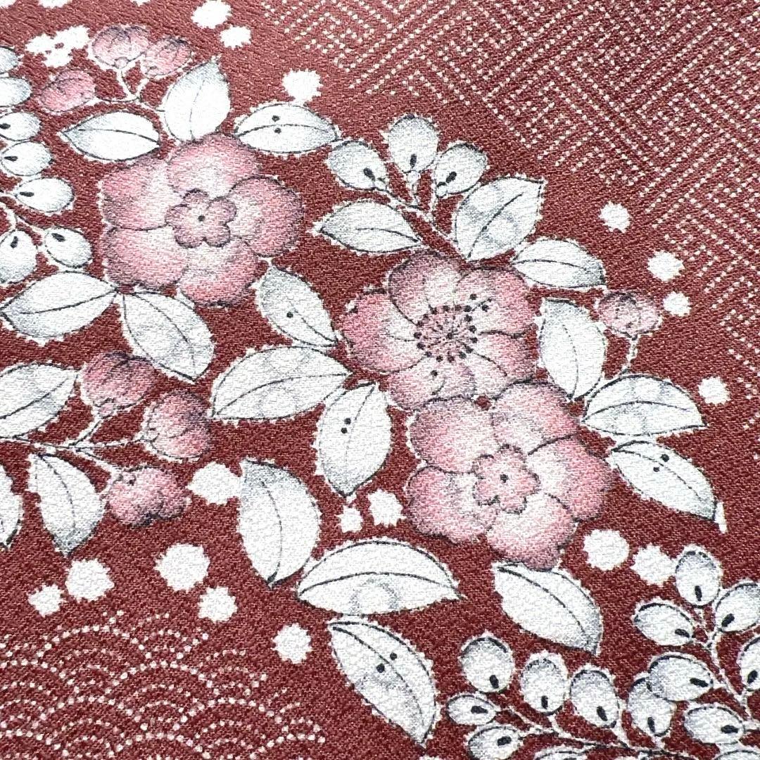 洗える着物　霞取り　辻ヶ花　青海波　紗綾形　小紋　着物　033a p