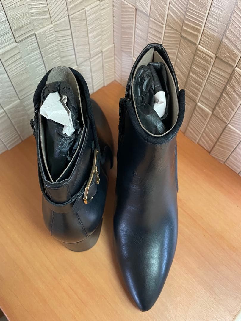 COLE HAAN ブラック サイドゴアブーツ 7