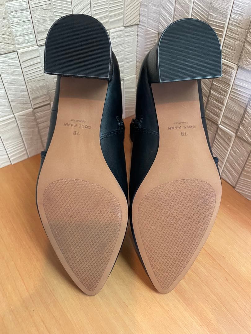 COLE HAAN ブラック サイドゴアブーツ 7