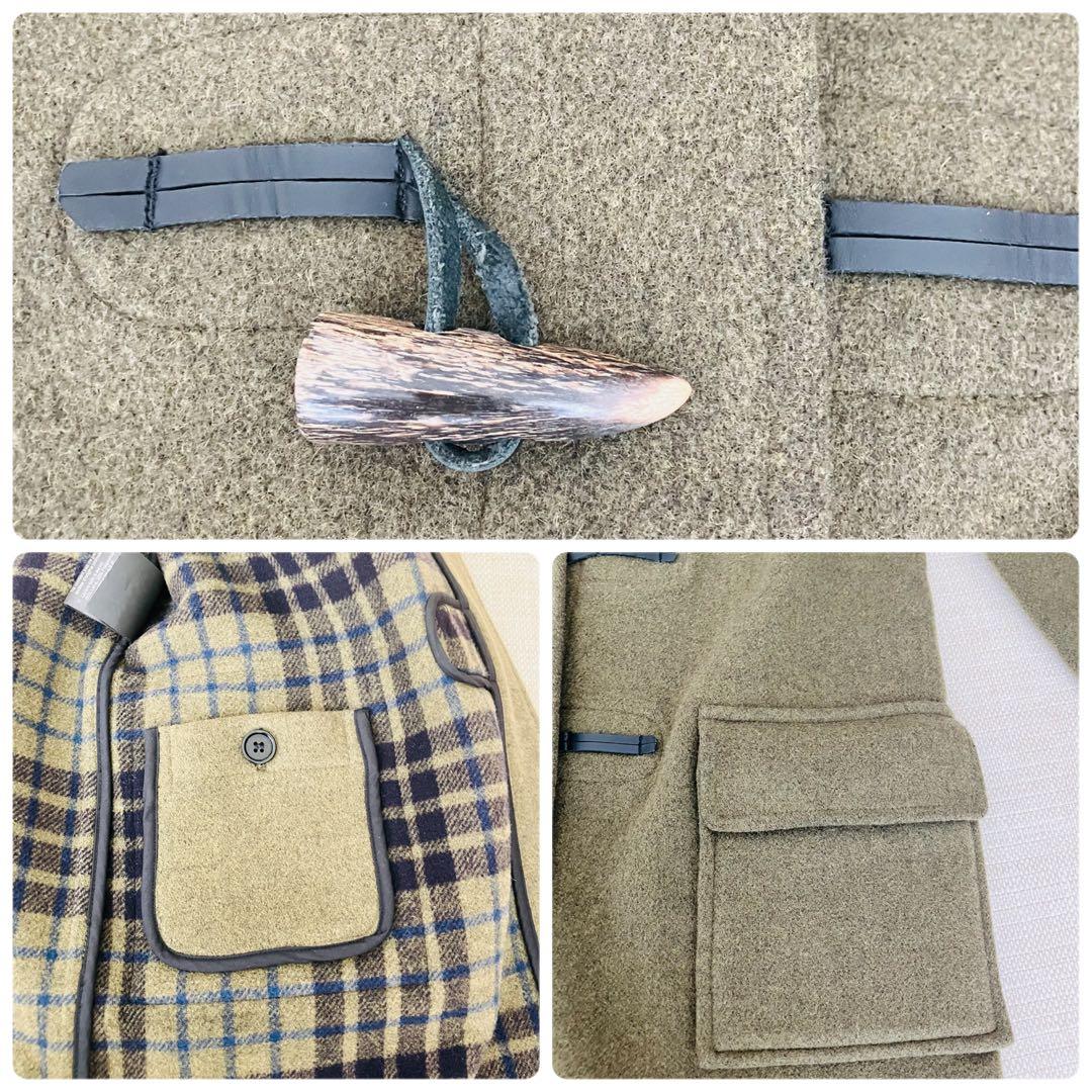 【美品】グローバーオール ダッフルコート モリス ローデン チェック XS