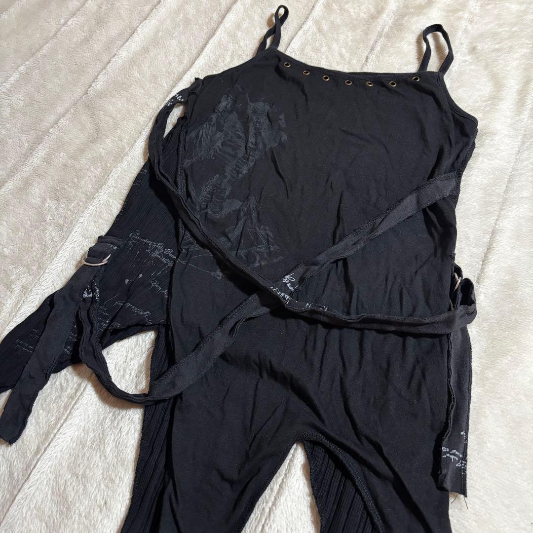 は*ん様 【Y2K】h.naoto アシンメトリックブラックキャミソール