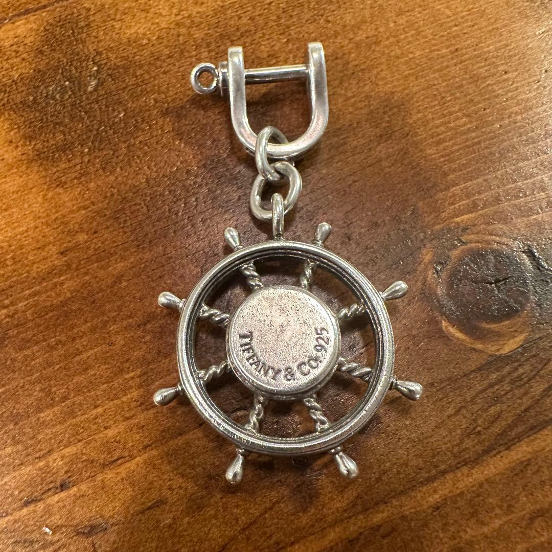 ティファニー ヴィンテージ コンパス 方位磁針 キーホルダー キーリング 925