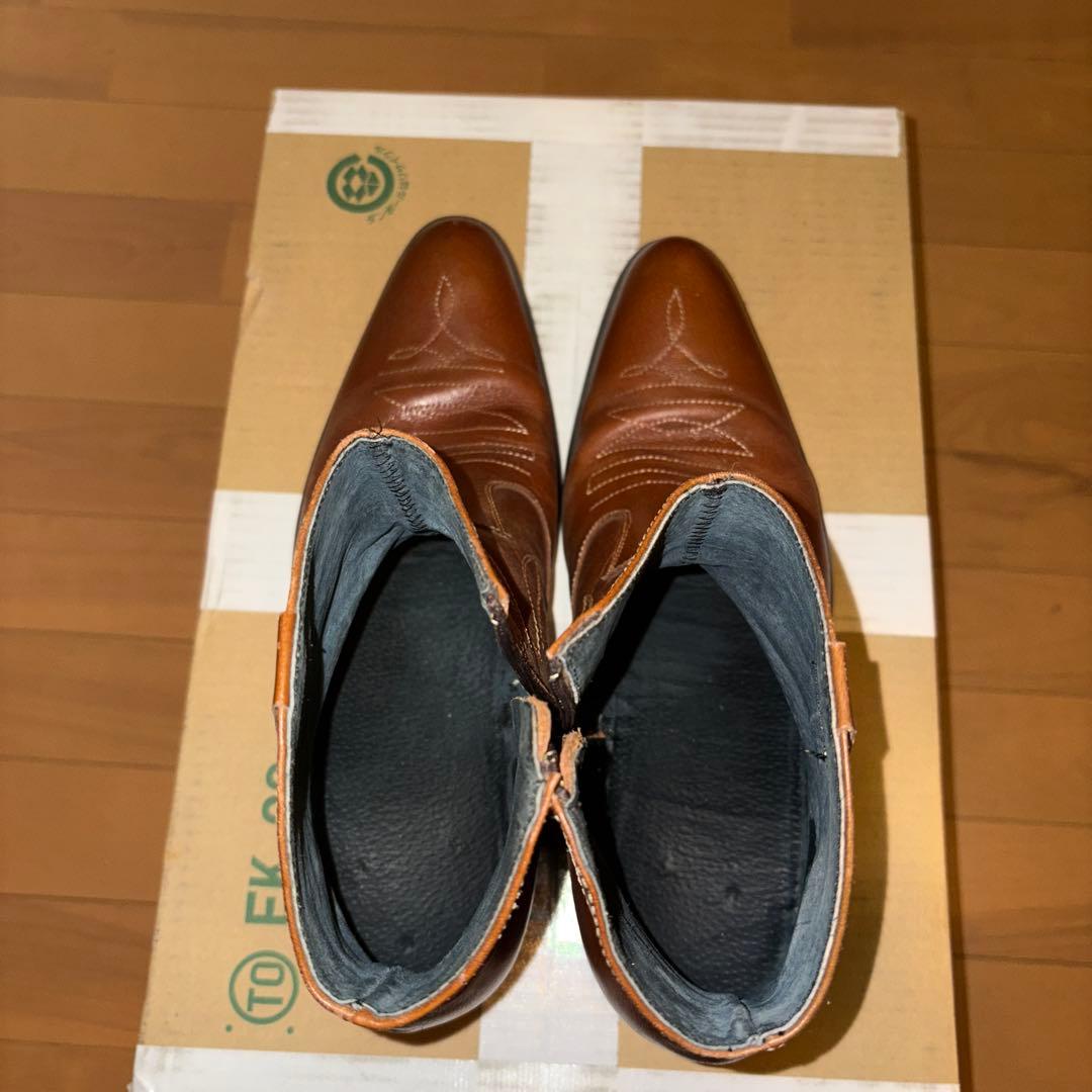 ブラウンレザー ウエスタンブーツ
