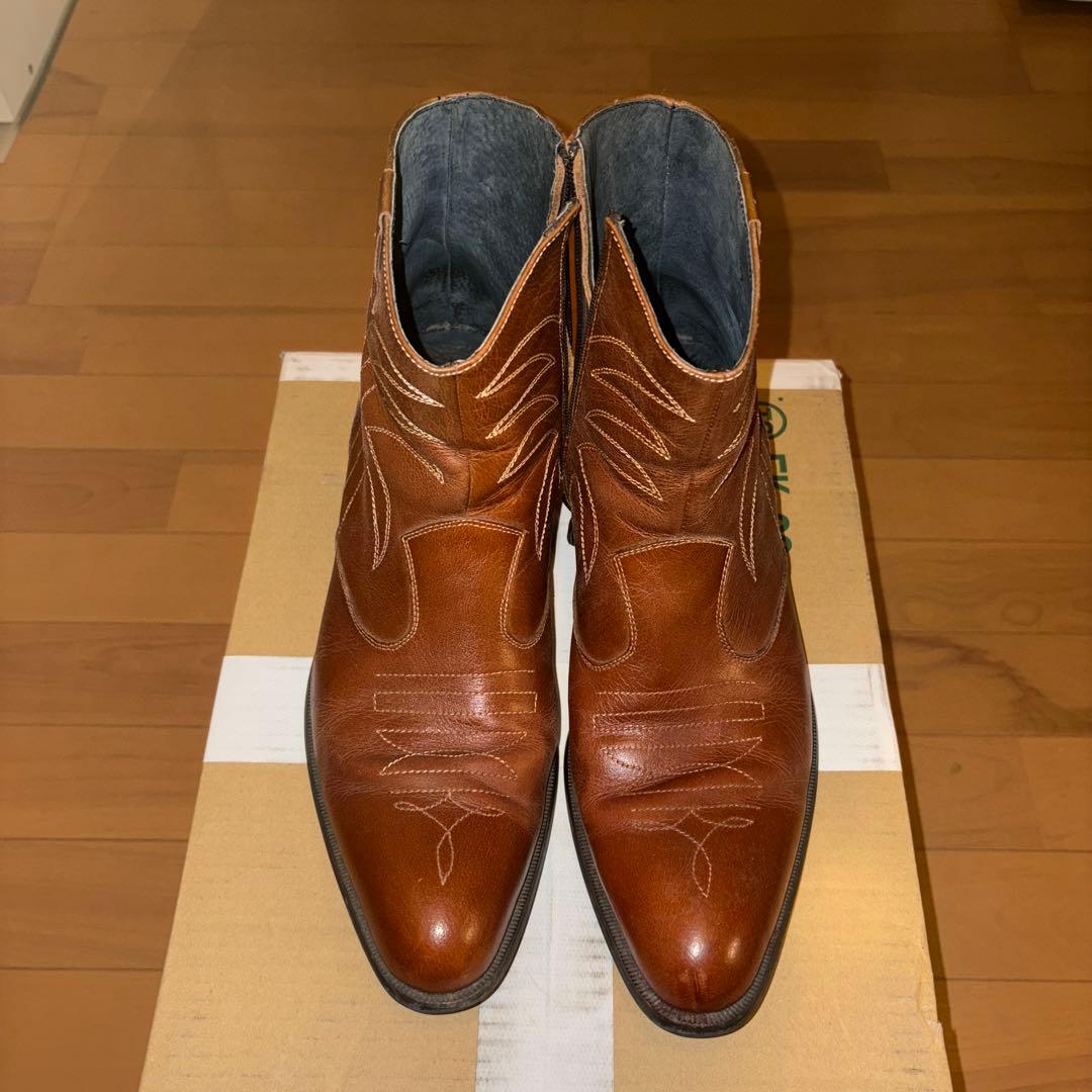 ブラウンレザー ウエスタンブーツ