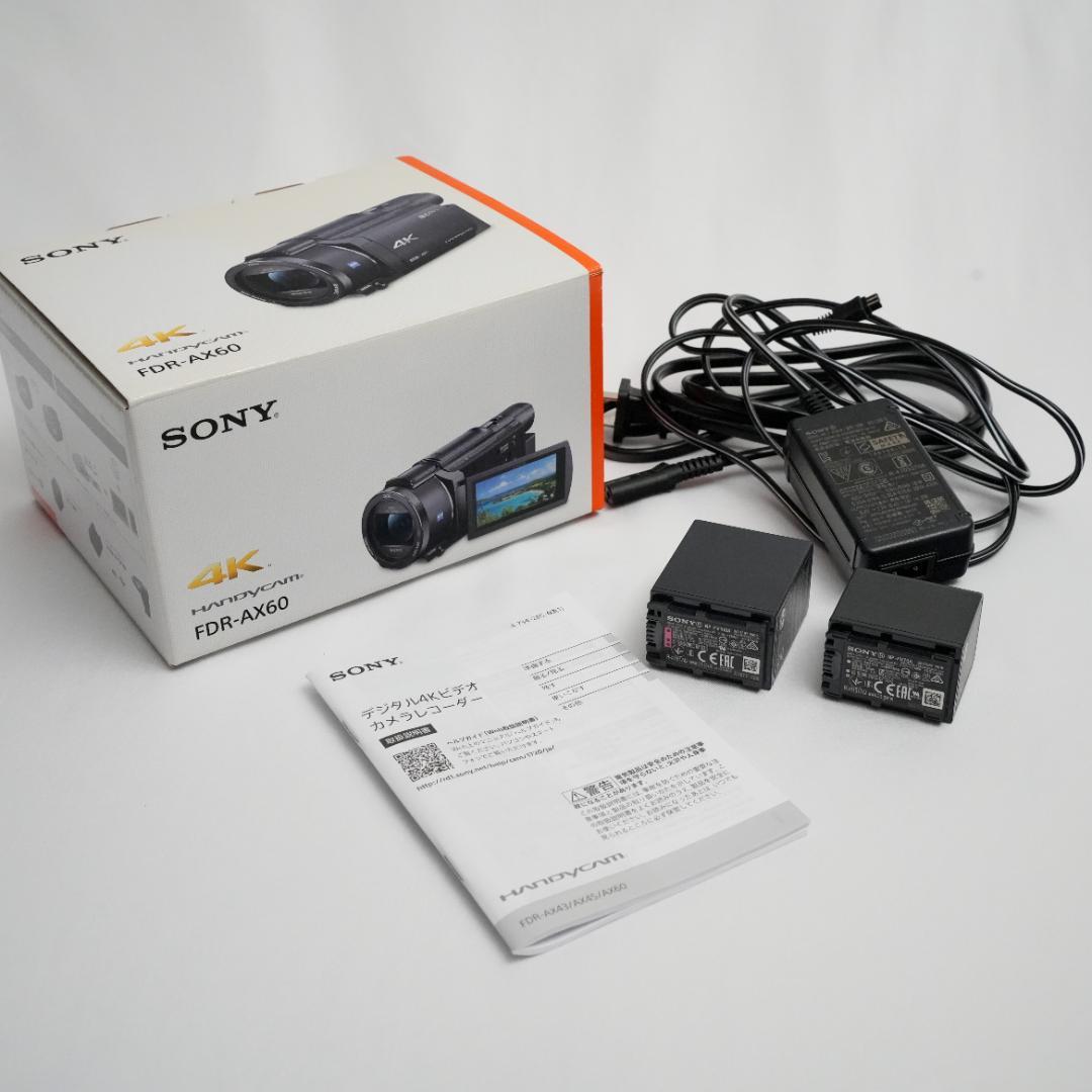 追加バッテリー&元箱付き■美品■ FDR-AX60 SONY 4K ビデオカメラ