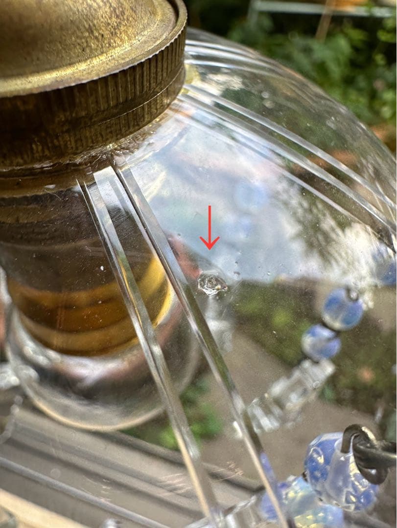 フランス アンティーク フレンチリーフとオパールセントの可愛いミニシャンデリア＊