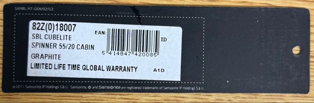 【機内持ち込み 超軽量】サムソナイト ライトキューブ スピナー55グラファイト