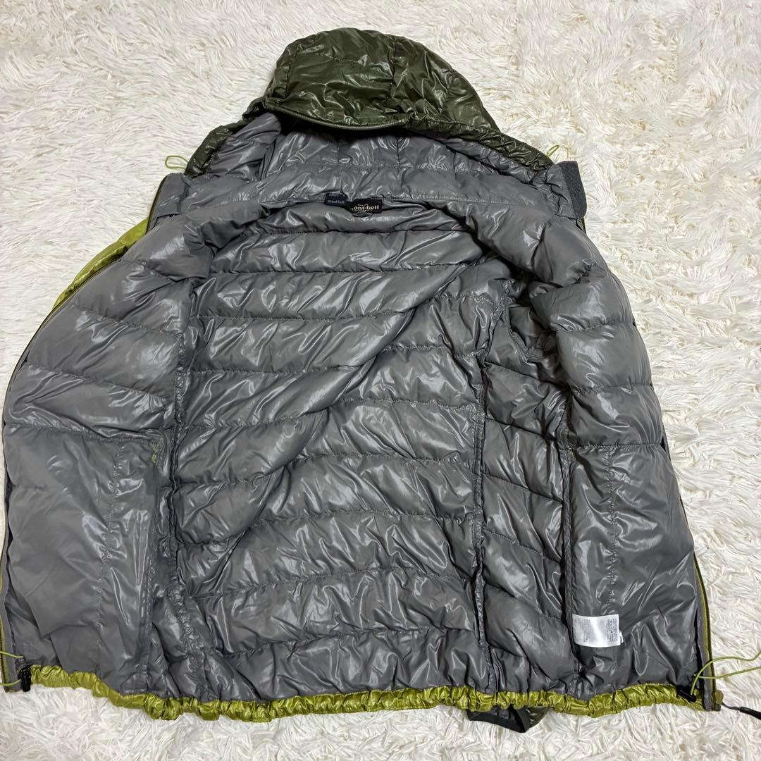 【人気カラー】　モンベル　U.Lダウンガイドパーカ　グリーン/緑　ドローコード