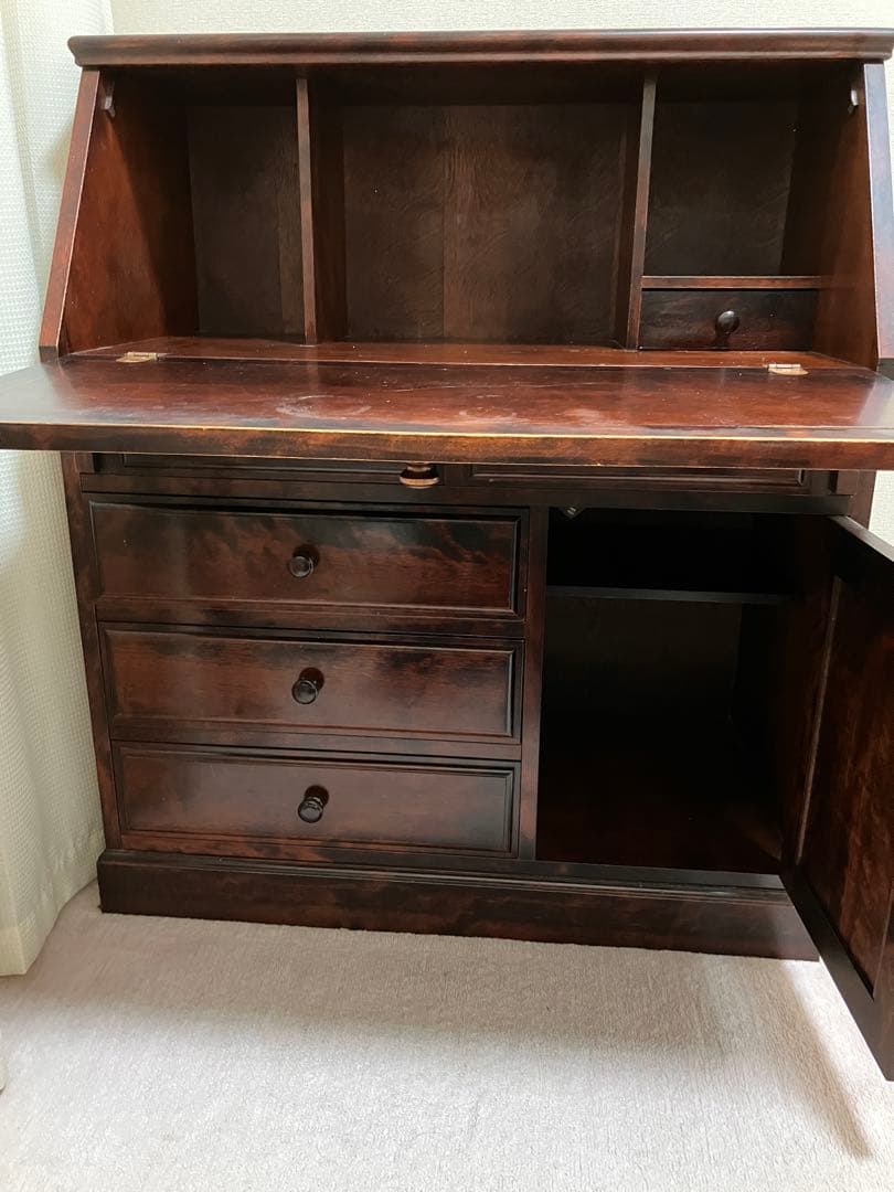 ライティングデスク　ライティングビューロー　学習机　勉強机　デスク　民藝