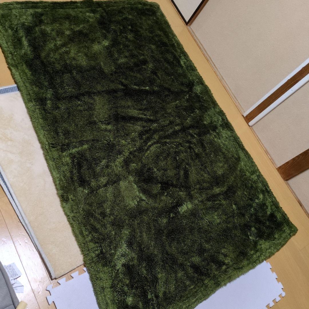 Sanderson フリース毛布 花柄 緑色　1350×1950　2枚セット