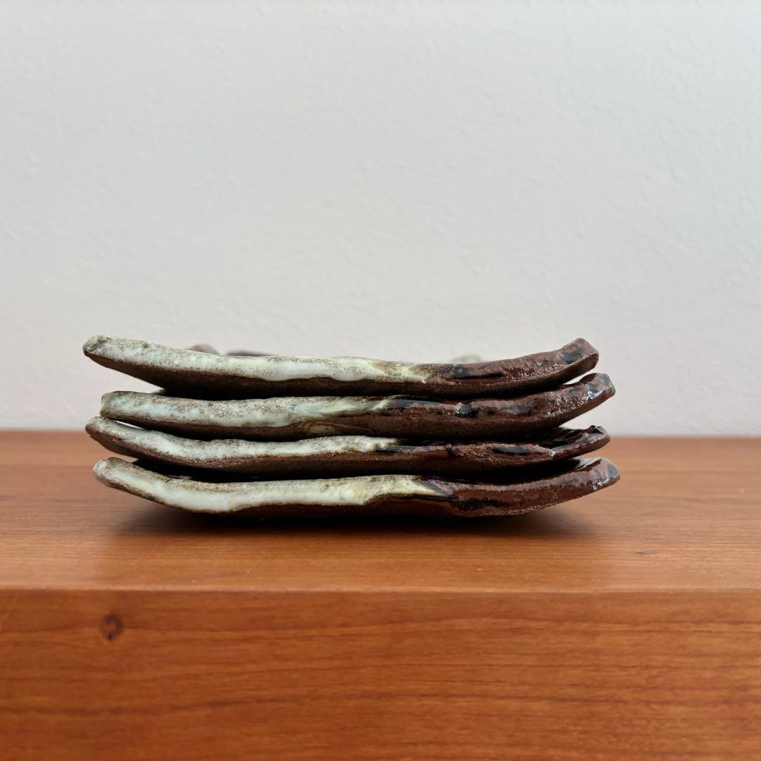 朝鮮唐津長方皿　唐津焼　４枚セット