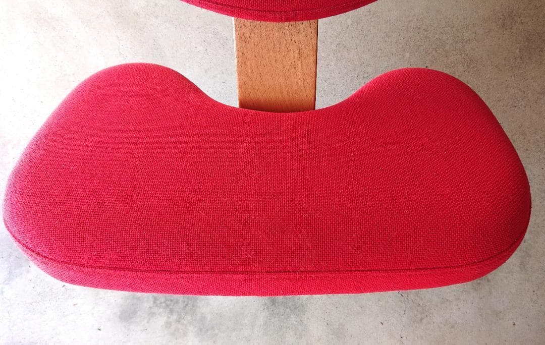 【良品】バランスチェアイージー　サカモトハウス 　レッド