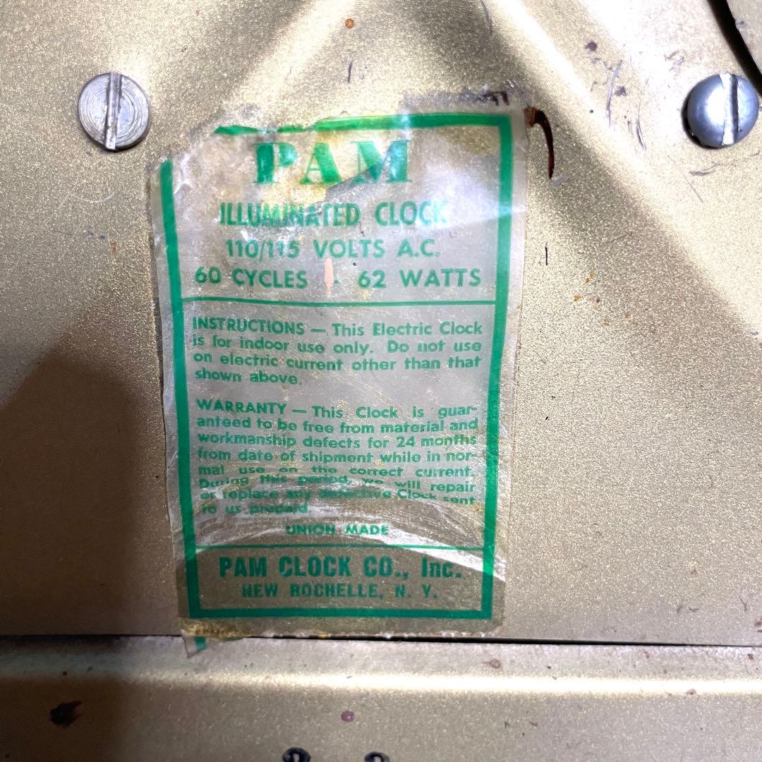 【激渋50s vintage Coca-Cola パムクロック社製 壁掛時計】