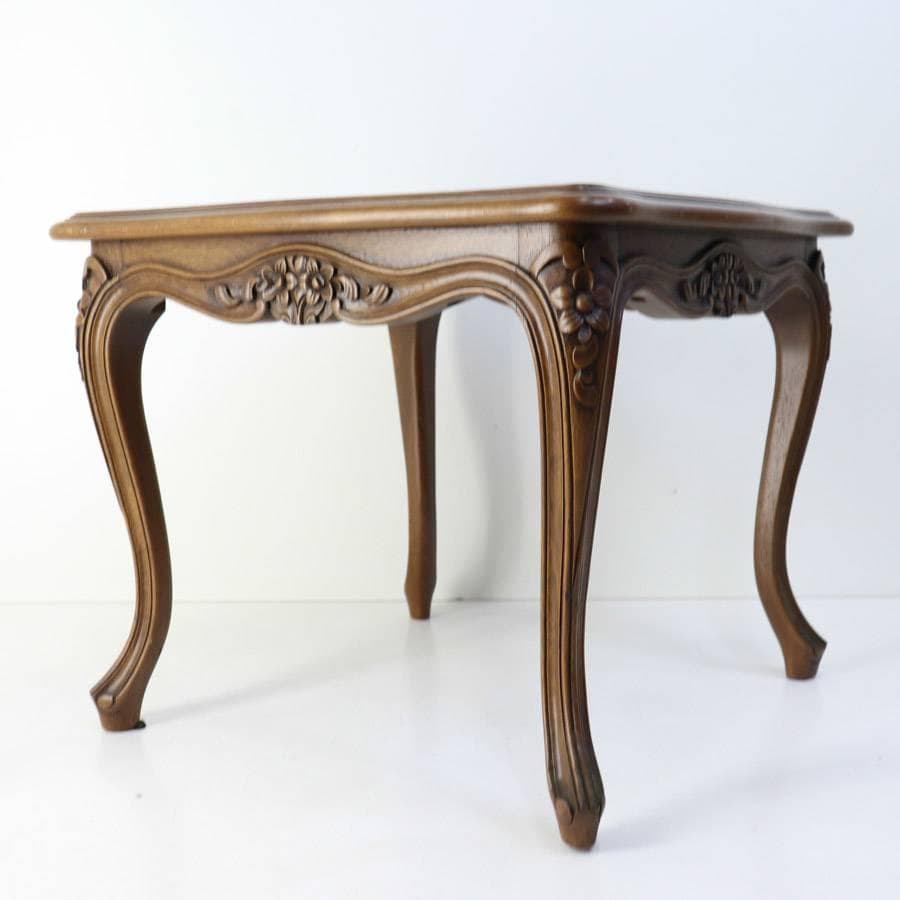 値下げ不可 イタリア製 アンティーク サイドテーブル 猫脚 彫刻 マイナスネジ