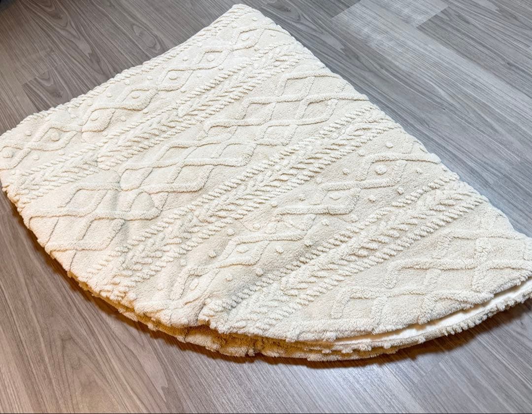 もこもこニット柄 こたつ掛け布団 単品 楕円形 210×170cm