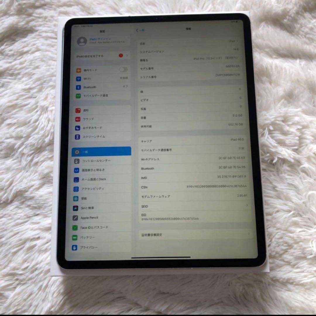 【ほぼ未使用】iPad Pro 12.9 第4世代 512GB 【すぐ発送】