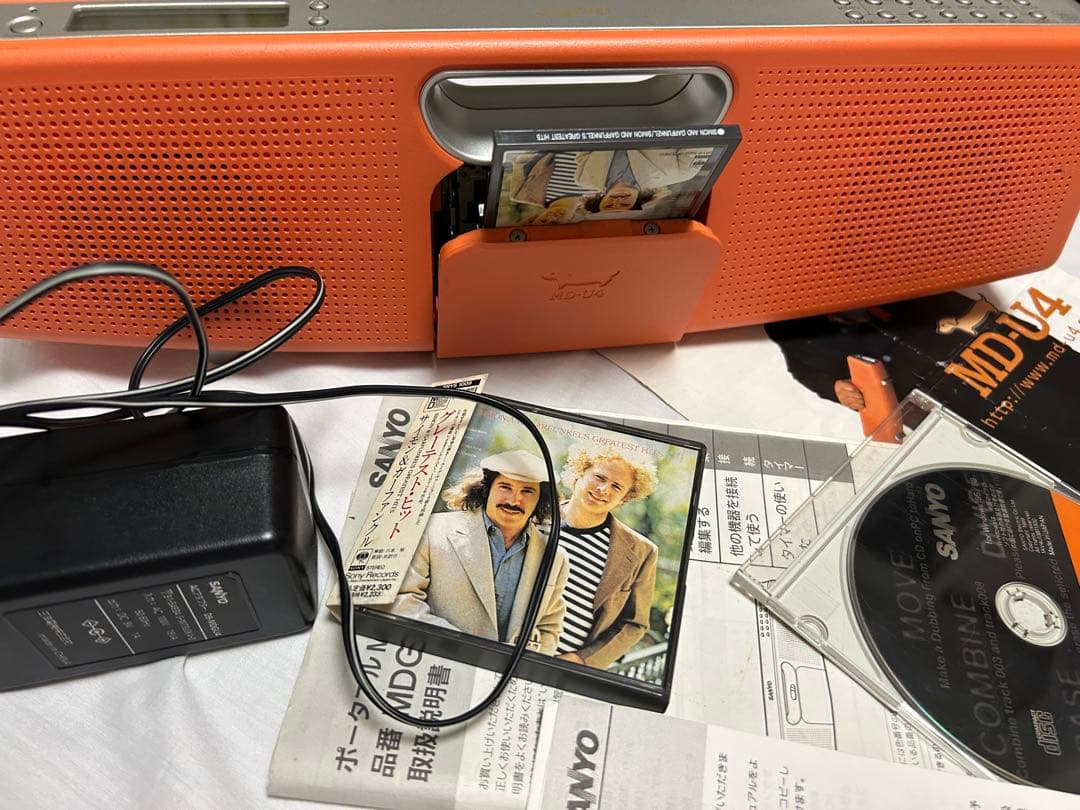 猫*足様 SANYO MD-U4 オレンジ CD・MD・カセットデッキ