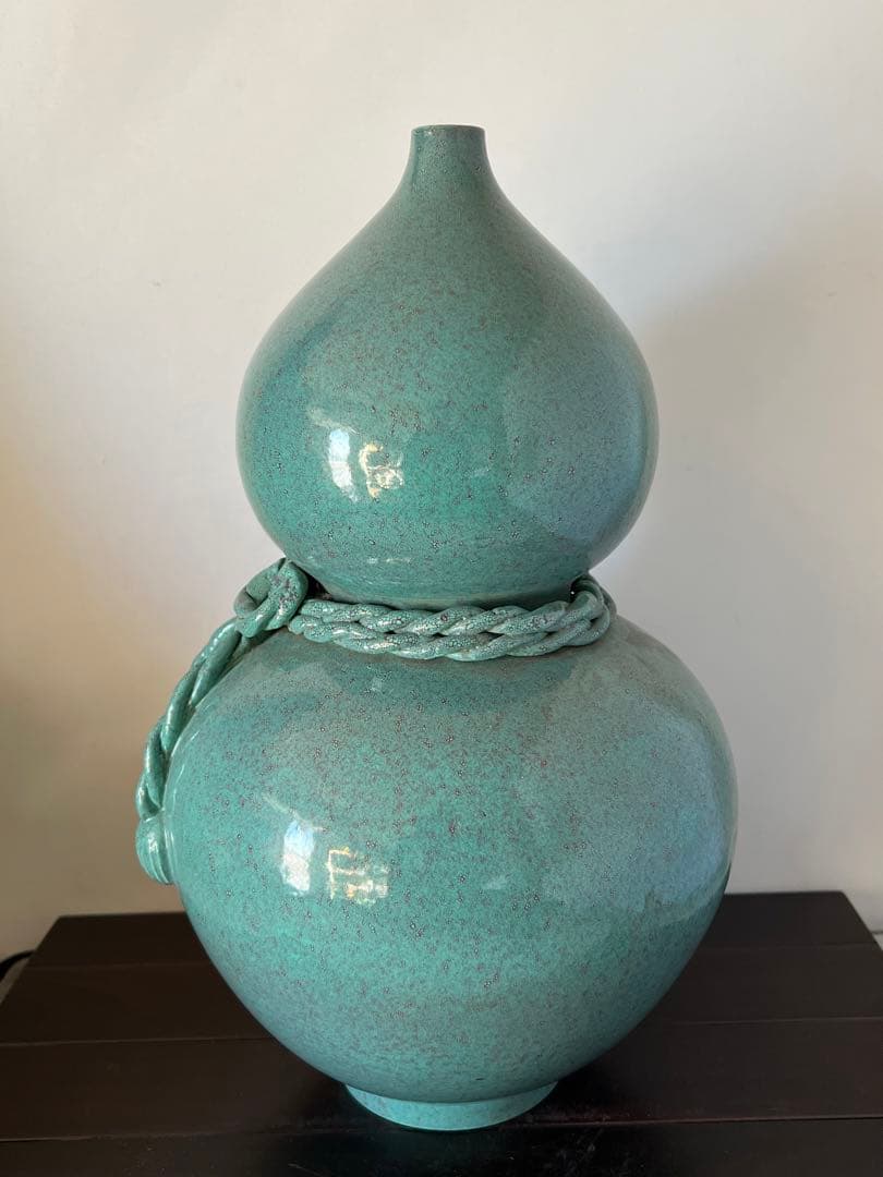 極上・爐鈞釉瓢箪花瓶•【大清乾隆年製】在銘•文房具•清時代 W--32