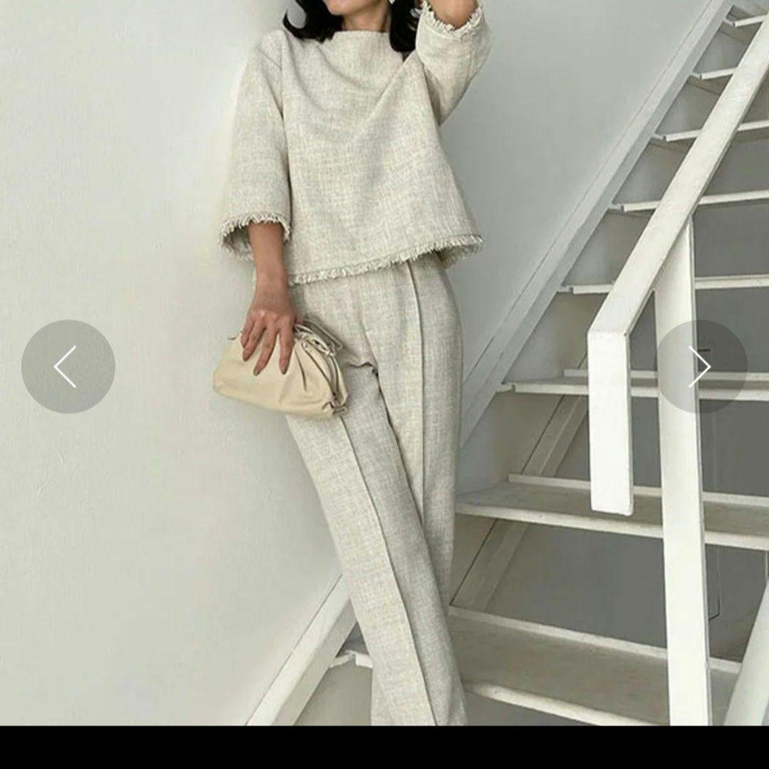 新品未使用　アニュアンス　ツイードブラウス　中村麻美